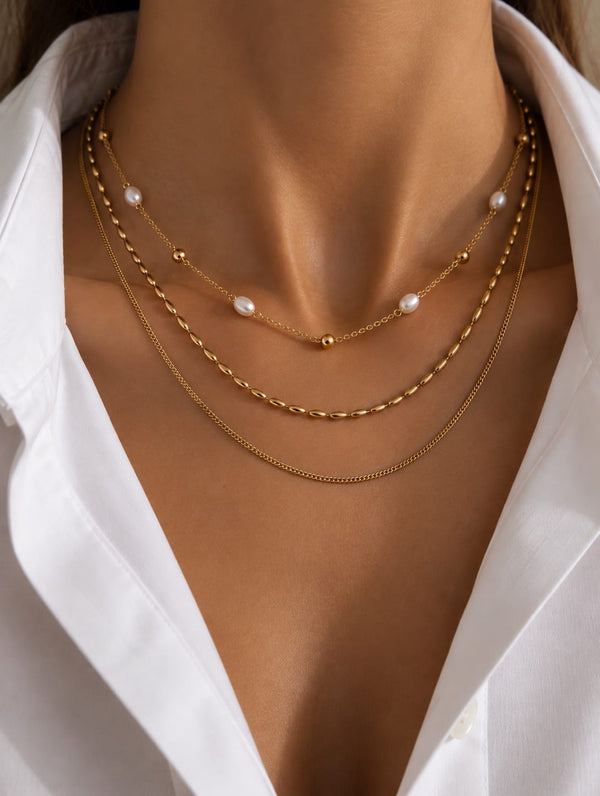 "TRINITY PEARL NECKLACE"